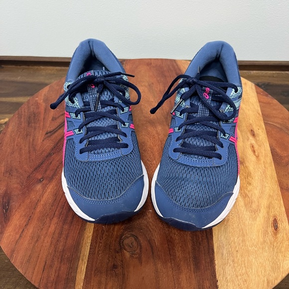 ASICS Gel Contend 6 Running Shoe Grand Shark/Pink Glo Colorway Women Size 9 - Picture 5 of 9